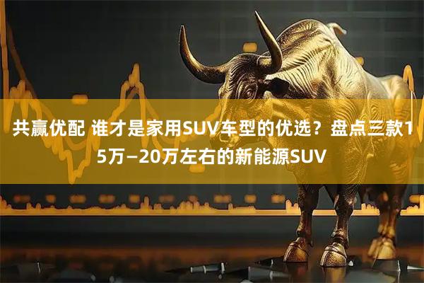 共赢优配 谁才是家用SUV车型的优选？盘点三款15万—20万左右的新能源SUV